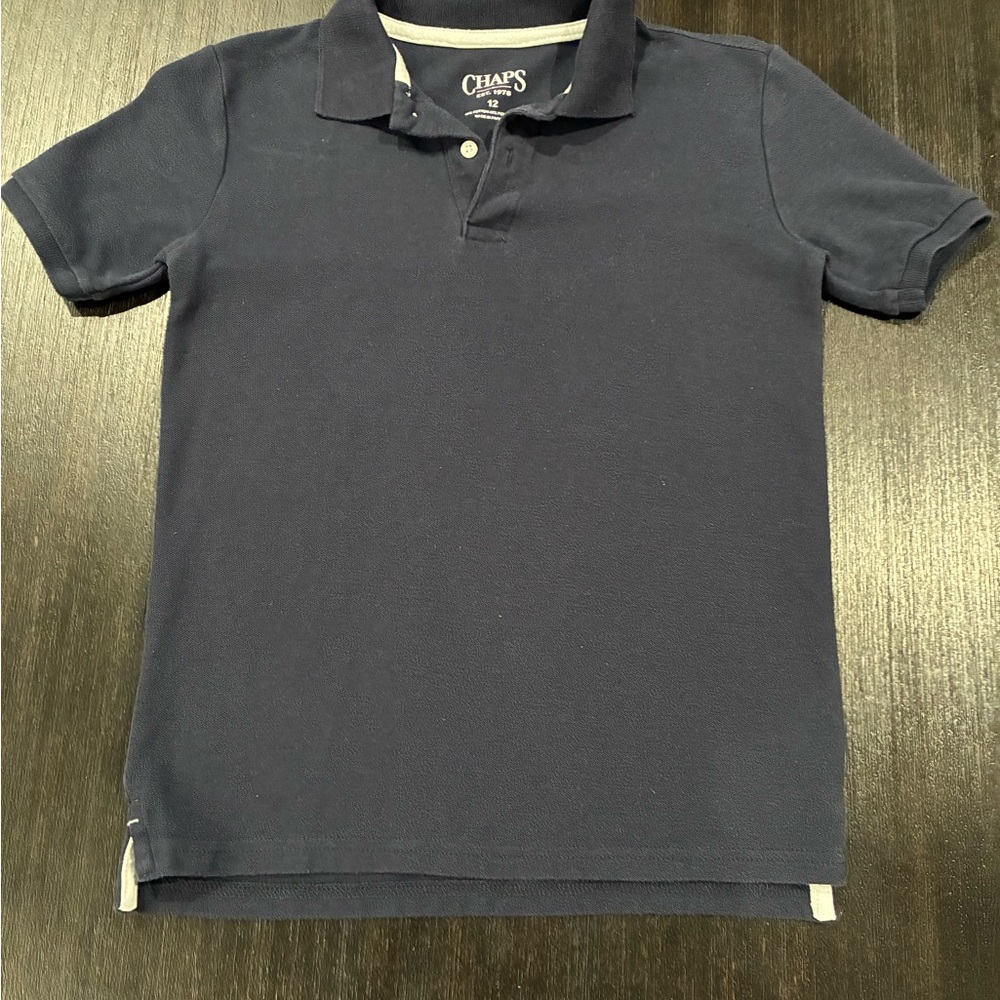 Chaps Boys’ Blue Polo Shirt Classic Cotton Blend
